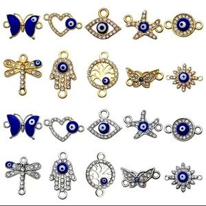Demon Eye Pendant Charm Collection DIY - 20 Pieces